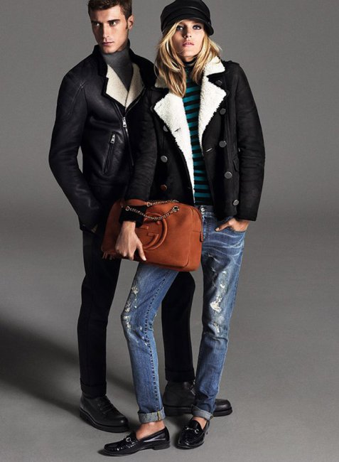 Клемен Шаберно и Аня Рубик в рекламной кампании Gucci Pre Fall 2014