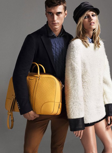 Клемен Шаберно и Аня Рубик в рекламной кампании Gucci Pre Fall 2014