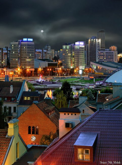 Вечерний Минск с высоты