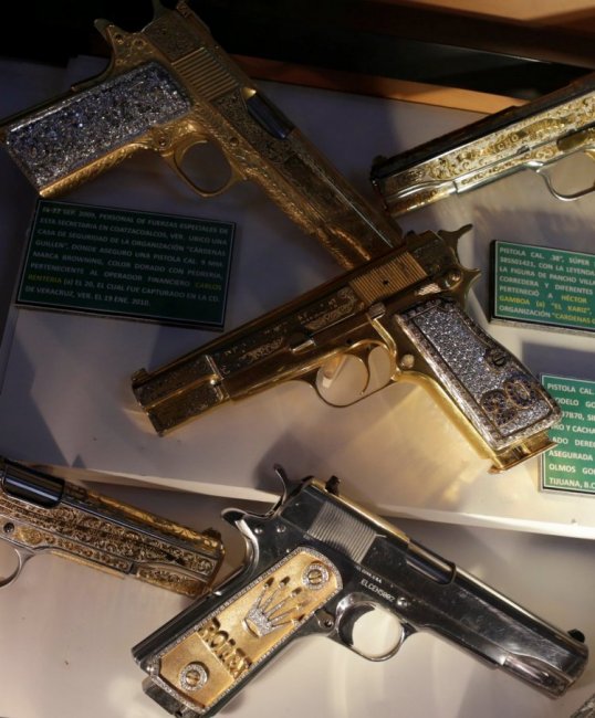 Золотое оружие мексиканских наркобаронов