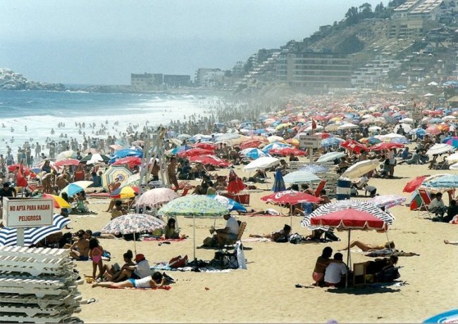Пляжная жизнь Чили в 1980-е годы