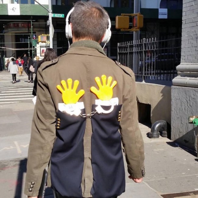 Модные персонажи на улицах Нью-Йорка