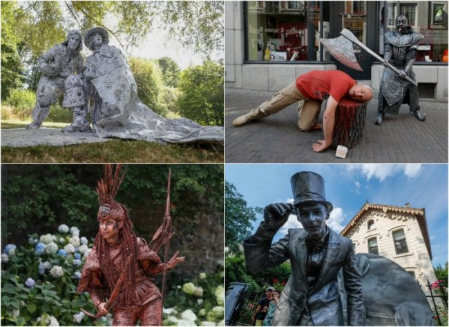 Фестиваль живых статуй в Бельгии