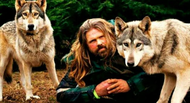 Волки его любят, для них он свой. Невероятная дружба людей с дикими животными
