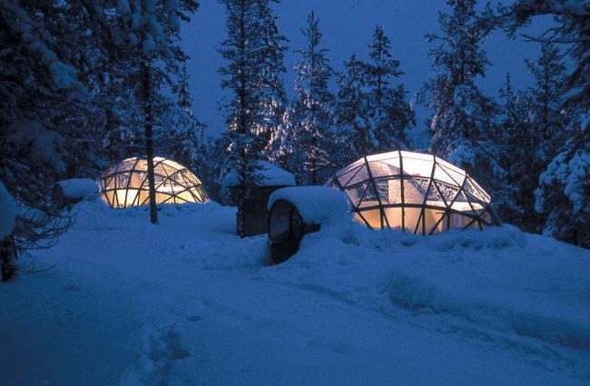 Уникальная гостиница в Лапландии со стеклянными иглу