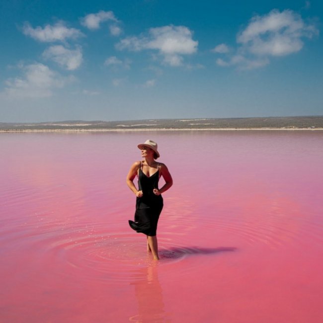 Австралийское чудо лагуна с розовой водой