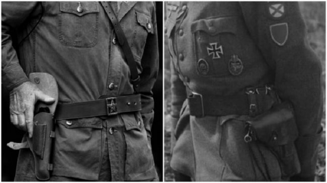 Почему немецкие солдаты носили пистолет с левой стороны, а русские – с правой