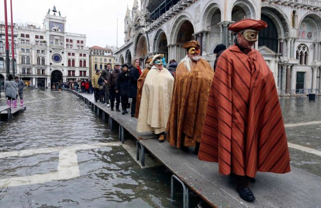 Аква альта в Венеции